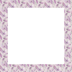 Watercolor Leaf Frame   Leaves Border Foliage