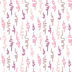 Geometric abstract seamless pattern. Abstract striped repeating background for fabric design. Cute seamless texture.