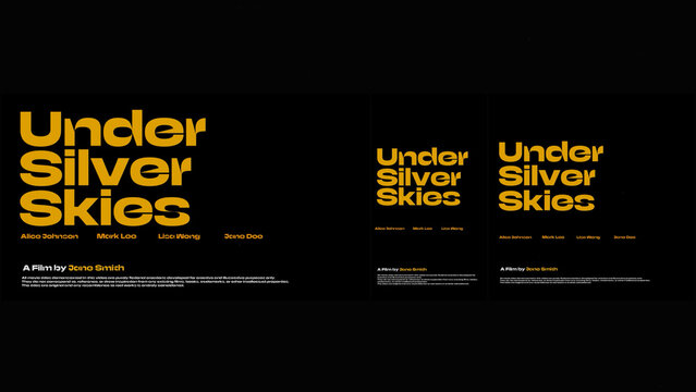 Cinematic Film Title Card, Movie Poster Typography Overlay 177 | Fully Modular Editable Layouts & Easy Text Animator Control to Create Custom Text Animations Without KeyFrames