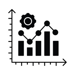 Fototapeta premium Data analytics Vector icon which can easily modify or edit