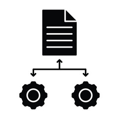 Document processing Vector icon which can easily modify or edit