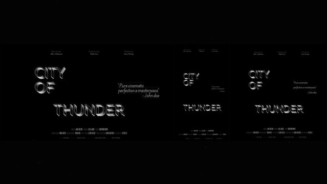 Cinematic Film Title Card, Movie Poster Typography Overlay 186 | Fully Modular Editable Layouts & Easy Text Animator Control to Create Custom Text Animations Without KeyFrames