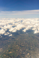aerial view of the clouds © PatinyaS.