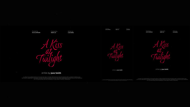 Cinematic Film Title Card, Movie Poster Typography Overlay 192 | Fully Modular Editable Layouts & Easy Text Animator Control to Create Custom Text Animations Without KeyFrames