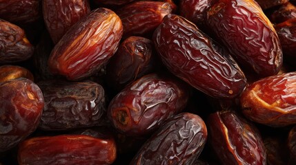 Obraz premium Close-up of Sweet, Ripe Medjool Dates