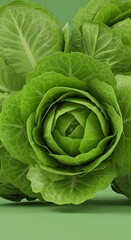 Fototapeta premium Lush Green Lettuce: Nature's Embrace