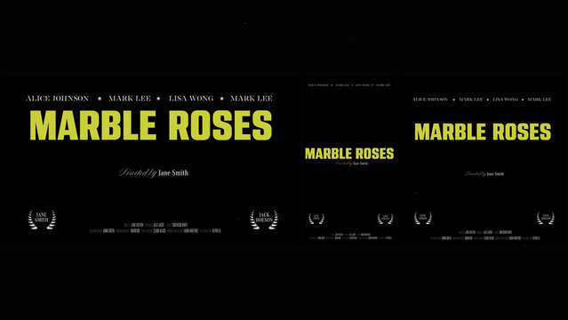 Cinematic Film Title Card, Movie Poster Typography Overlay 199 | Fully Modular Editable Layouts & Easy Text Animator Control to Create Custom Text Animations Without KeyFrames