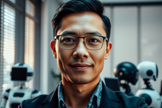 Confident Engineer with a Modern Workplace