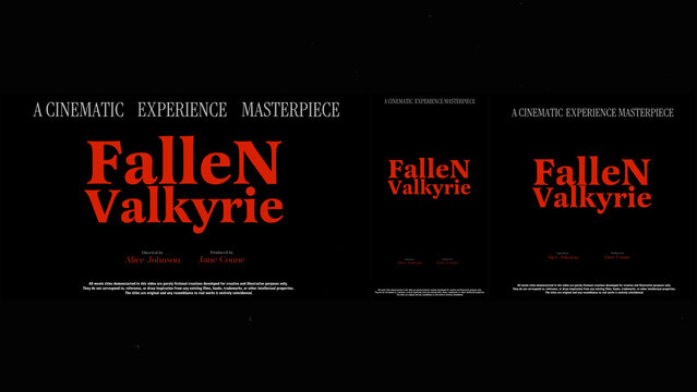 Cinematic Film Title Card, Movie Poster Typography Overlay 200 | Fully Modular Editable Layouts & Easy Text Animator Control to Create Custom Text Animations Without KeyFrames