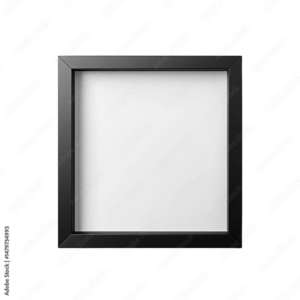 Poster Elegant Square Black Frame Isolated for Art Presentation and Display