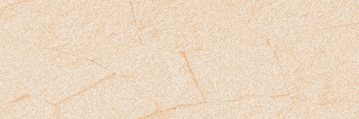Organic material halftone effect background. Eggshell texture vector grainy banner. Vintage craft paper for card, handmade design, wallpaper.