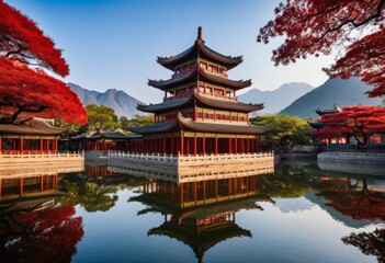 Tree in foreground tower in background