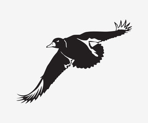 Obraz premium colletion of flying geese silhouette vector illustration art