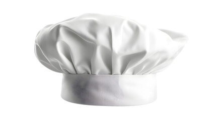 White Toque Chef Hat on White Background for Culinary Professionals