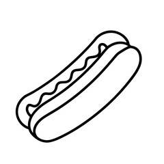 Hot dog Outline Illustration