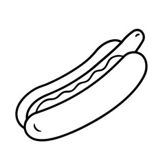 Hot dog Outline Illustration