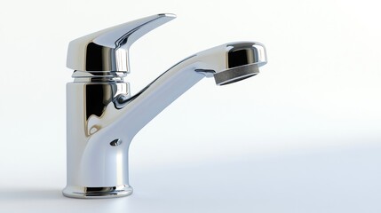 Modern chrome faucet, single handle, single-hole installation