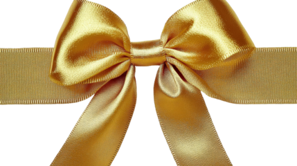 Golden Satin Ribbon Bow Decoration