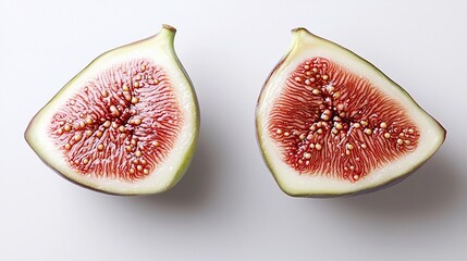 Two halves of a fig