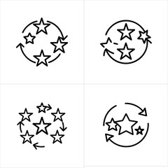 Rotating Stars Loyalty Points Exchange icon set