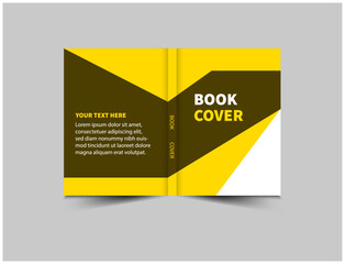 Book Cover Annual Report Template Brown And Yellow Design Magazine notebook Vector Illustration