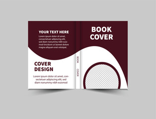 Fototapeta premium Book Cover Template Design Maroon Annual Report Magazine notebook Vector Illustration