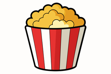 popcorn in a box vector illustration, popcorn box symbol