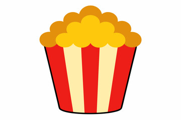 popcorn in a box vector illustration, popcorn box symbol