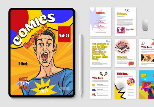 Digital Comic EBook Design Layout