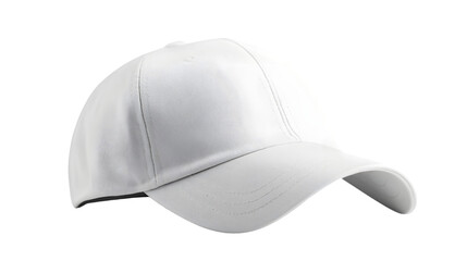 Crisp White Baseball Cap on Isolated Background for Sports and Fashion Photography