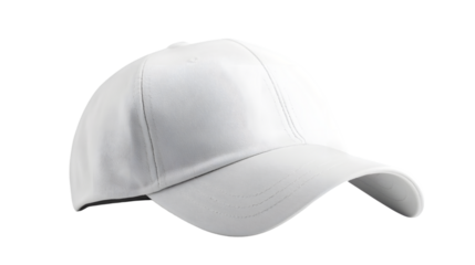 Crisp White Baseball Cap on Isolated Background for Sports and Fashion Photography
