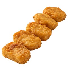 chicken nuggets on white