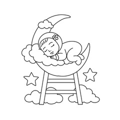 baby girl in a chair