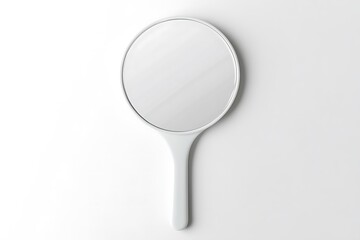 Hand Mirror Mockup with Soft Round Edges | Minimalist Beauty Accessory Design