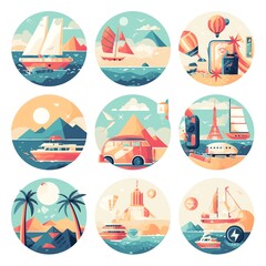 Global Adventures Sailboats, Vans, Air Balloons, and Iconic Landmarks Await Your Exploration