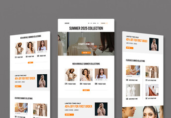 Modern Fashion Email Newsletter Template Layout