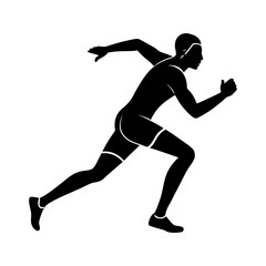 Obraz premium Relay silhouette vector