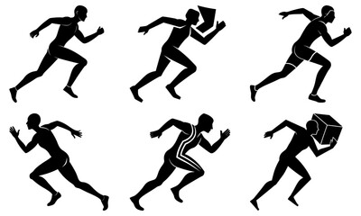 Relay silhouette vector