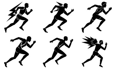 Relay silhouette vector