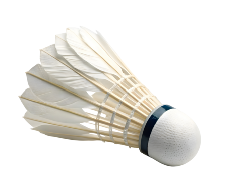 A badminton shuttlecock isolated on white background 