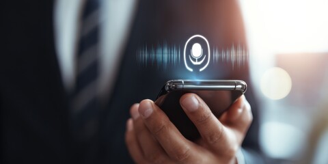 Technology enhances communication through voice commands on mobile devices in a professional setting