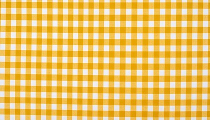 Yellow and white checkered tablecloth pattern. Tablecloth seamless pattern.