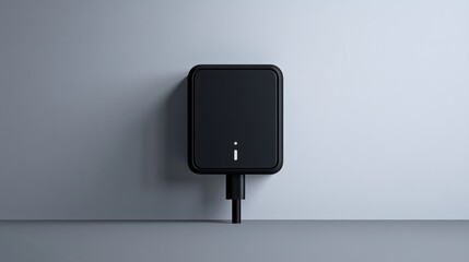 Modern black wall charger