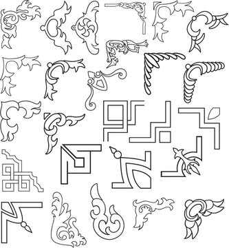 vector set of hand drawn elements for your design