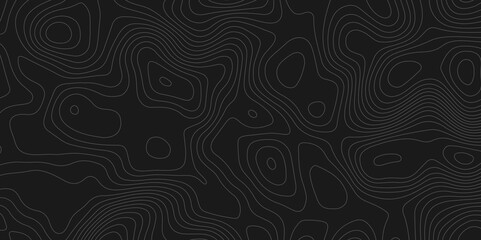 Mountain topographic terrain map background with white shape lines texture.Abstract line art background vector.Design illustration for wall art, fabric, packaging, web, banner, app, wallpaper.
