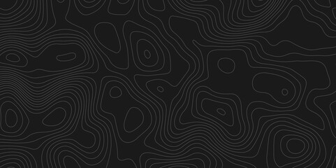 Mountain topographic terrain map background with white shape lines texture.Abstract line art background vector.Design illustration for wall art, fabric, packaging, web, banner, app, wallpaper.
