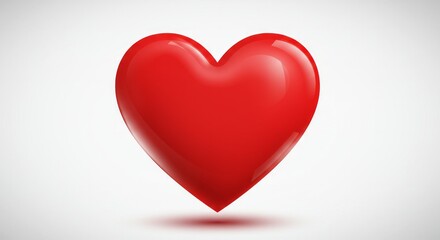 Vibrant crimson heart radiating love and affection, embodying passion