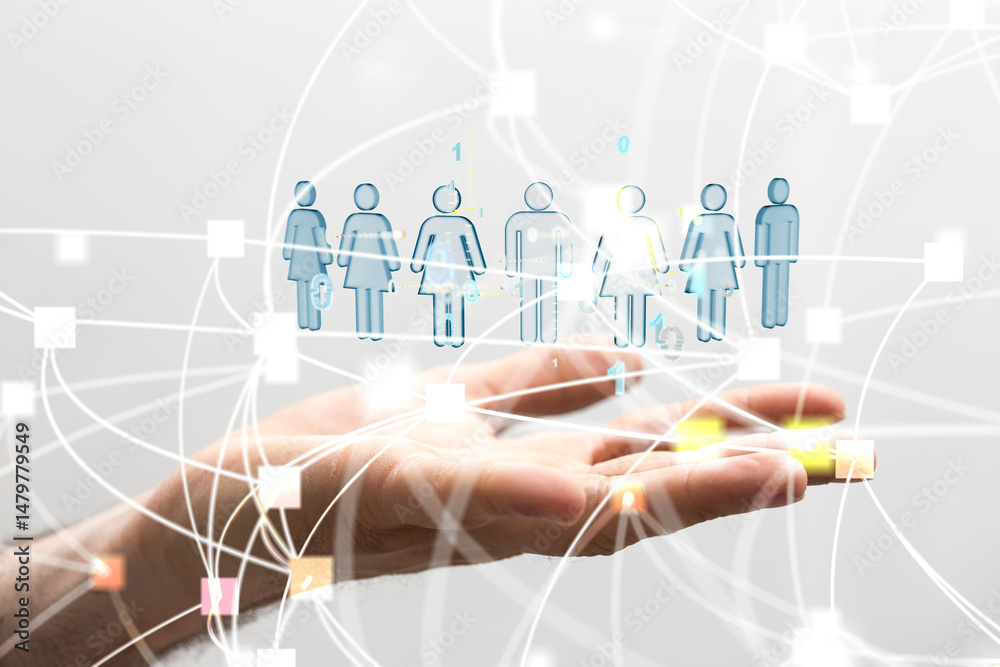Poster social networking scheme - mixed media