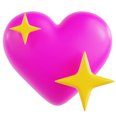 Obraz premium Emoji Love 3D Ilustration
