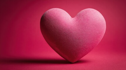 Obraz premium A Pink Heart on a Crimson Background: A Symbol of Love and Valentine's Day